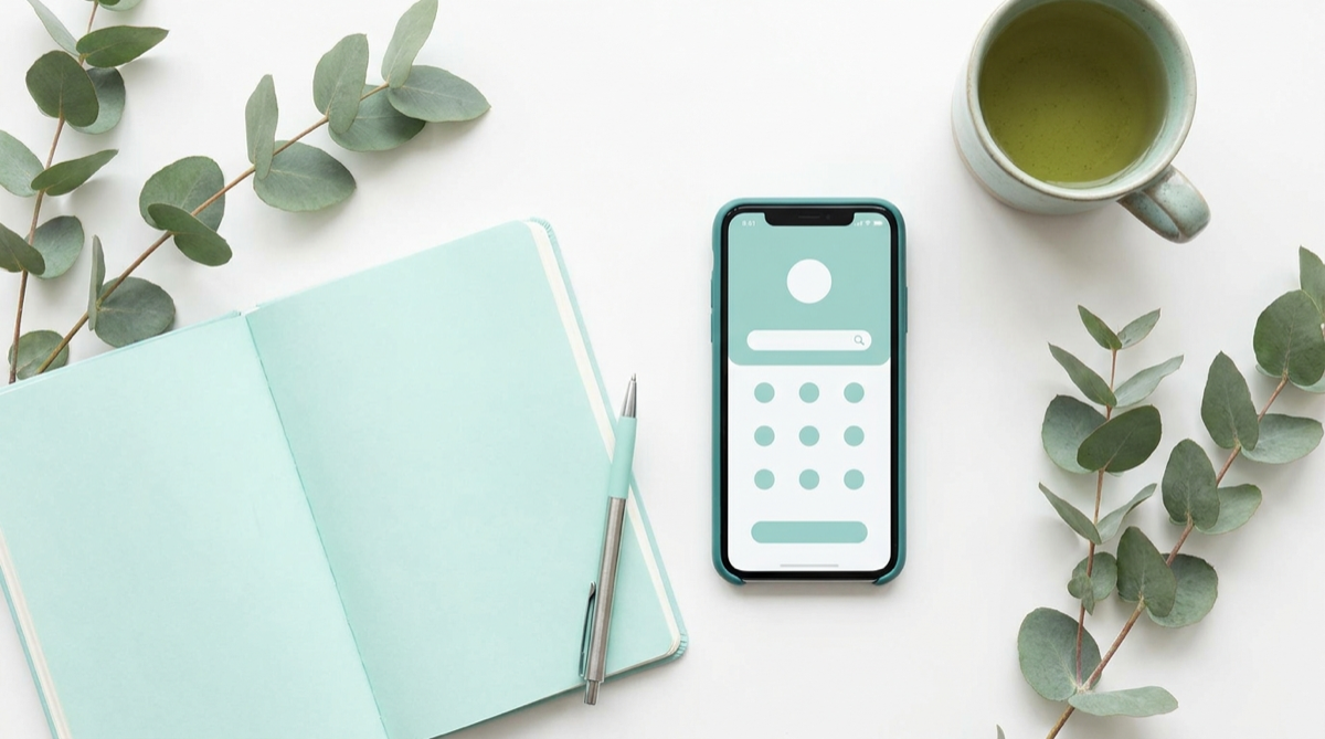 Vyve period and ovulation tracker app shown on a smartphone